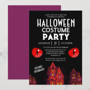 Spooky Simples convite de festas para adultos ha