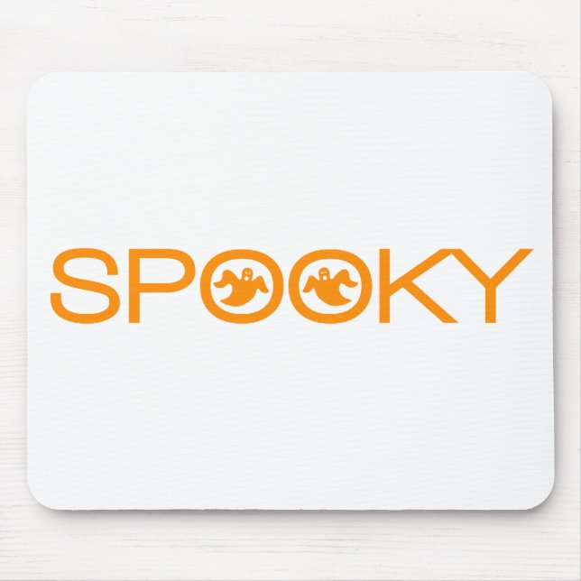 Spooky Typografia Halloween Mousepad (Frente)