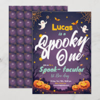 Spooky Um Primeiro Convite De Aniversário Primeiro