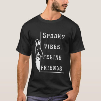 Spooky Vibes Feline Amigos | Camiseta do homem