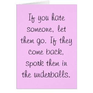 Spork eles no cartão dos underballs