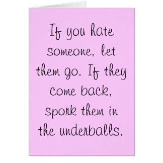 Spork eles no cartão dos underballs