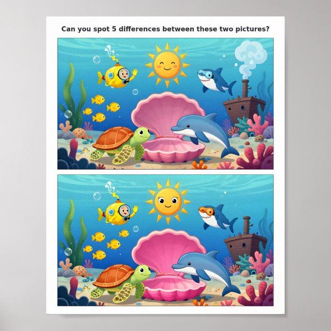 Spot the Difference Adventure Poster  (Frente)