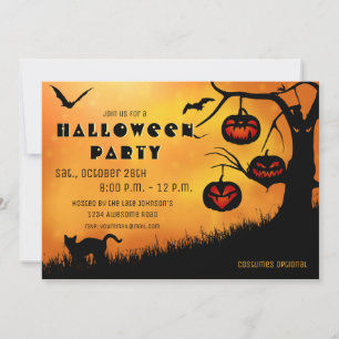 Sppoky Halloween Jack 'o lanterna convite