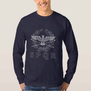 SPQR a camisa longa da Capa do emblema do império