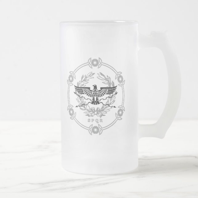 SPQR a caneca do vidro de fosco do emblema do (Direita)