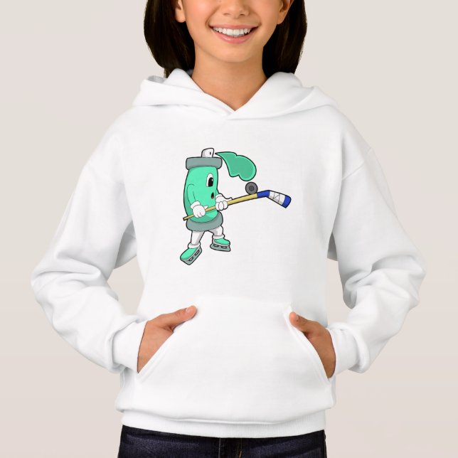 spray de gelo no hóquei de gelo com bastão de hóqu (Frente)