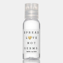Spread Love Not Germs Personalised Wedch Favor