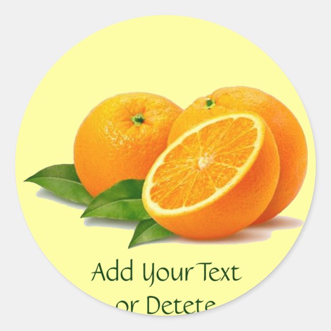 Sprig de adesivos de Laranjas (em muitas formas) (Frente)