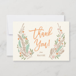 Sprigs Quentes Flat Obrigado Nota Convite