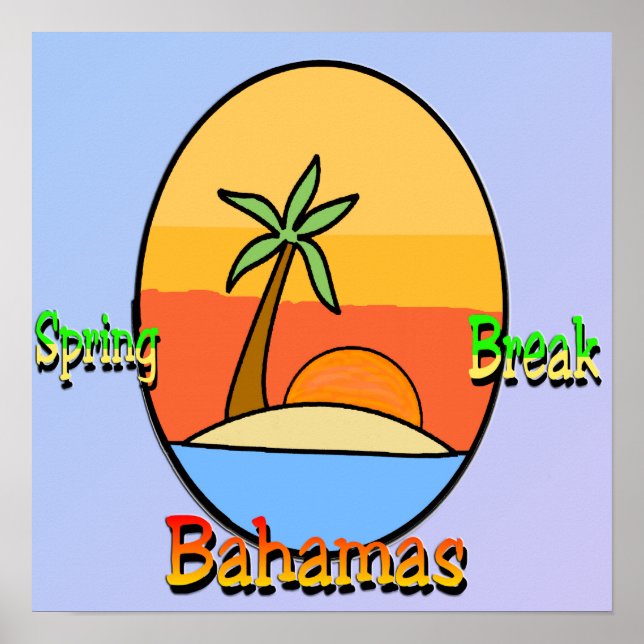 Spring Break Bahamas Poster (Frente)