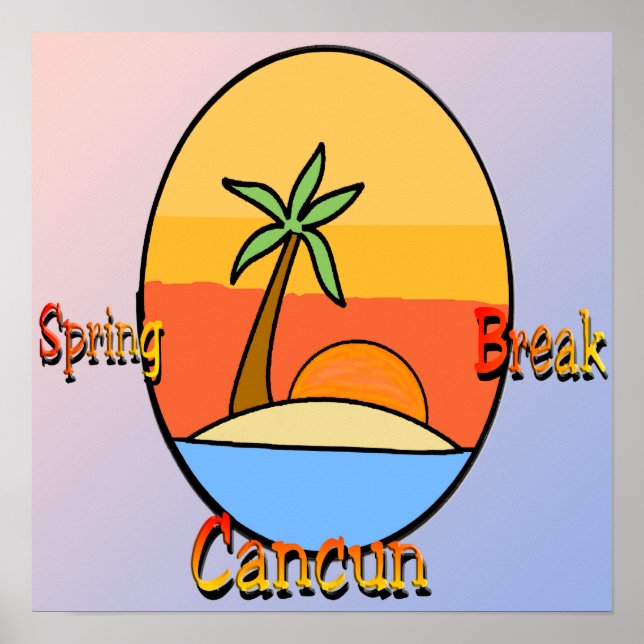 Spring Break Cancun Poster (Frente)