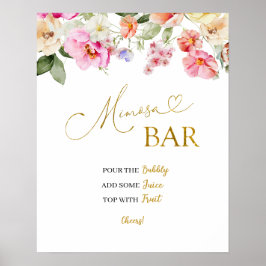 Spring Colorful Floral Mimosa Poster