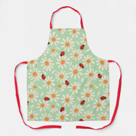 Spring Ladybugs and Daisies Mom Apron