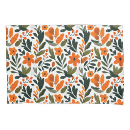 Spring Orange Flowers Chic Elegant Floral Pattern