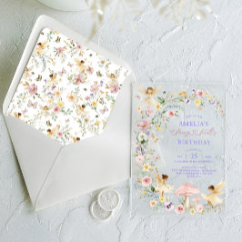 Spring Wildflower Fairy First 1st Birthday