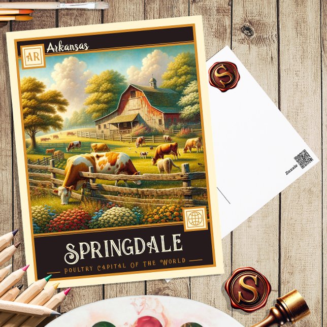 Springdale, Arkansas | Cartão postal Vintage (Criador carregado)