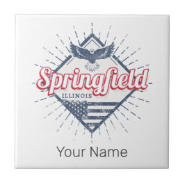 Springfield City Illinois Estados Unidos Retro EUA