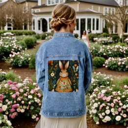 Springtime Bunny Magic Jean Jaqueta