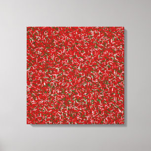 Sprinkles com Bolinhas Canvas Print, Vermelho