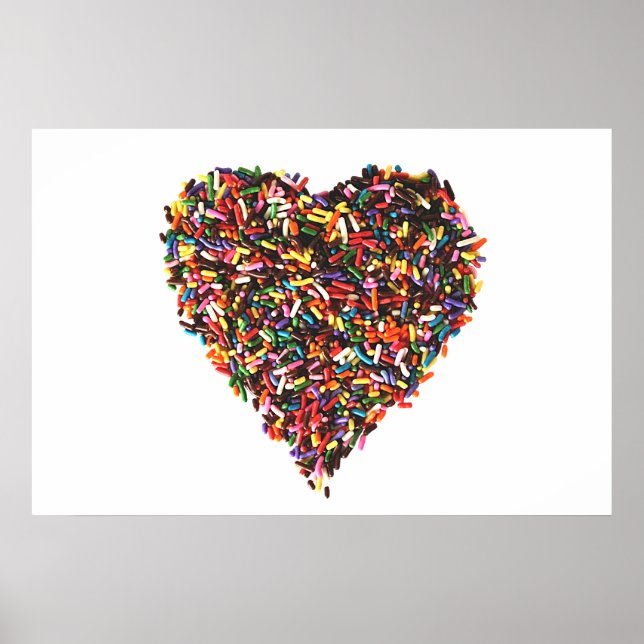 Sprinkles Heart Poster (Frente)