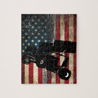 Sprint Car American Flag Quebra-cabeça