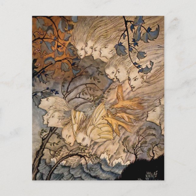 “Sprites do Vento” por Arthur Rackham (Frente)