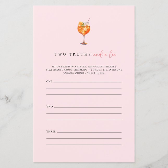 Spritz Duas Verdades E Um Jogo De Chá de panela (Frente)