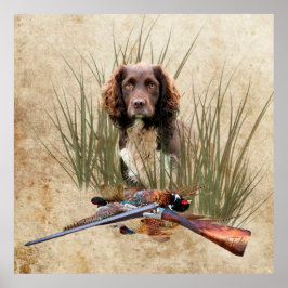 Sprocker Spaniel Tapeçaria Poster Triptych Acrílic