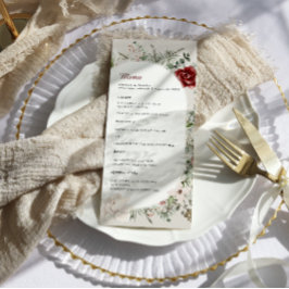 Spruce & Lace | Menu de Casamento Floral de Invern