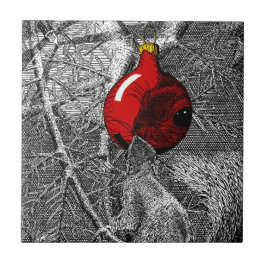 Squirrel in Christmas Tree