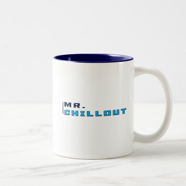 Sr. azul Chillout Logotipo Caneca (Direita)
