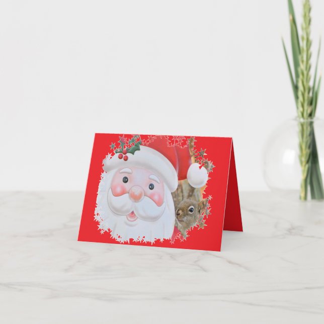 Sr. Bickles O Cartão De Férias Dobrado Do Esquilo (Frente)