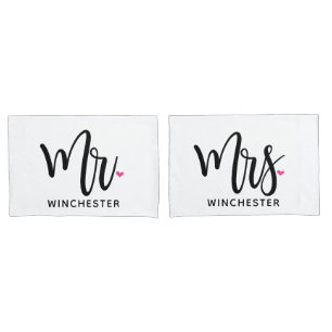 Sr. branco + A Sra. (nome) personalizou fronha de