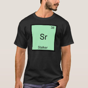 Sr - Camisa engraçada do símbolo do elemento quími