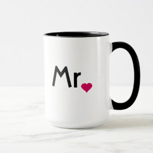 Sr. caneca com coração vermelho