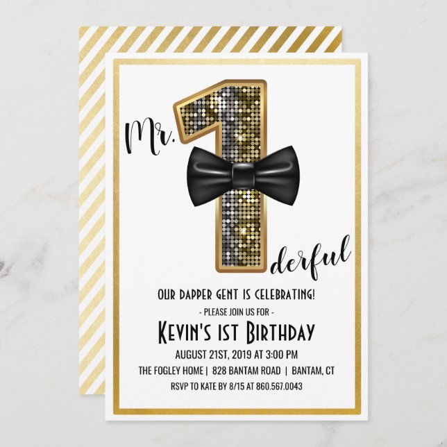 Sr. Convite de festas de primeiro aniversario Mara (Frente/Verso)