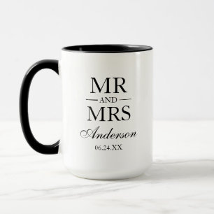 Sr. do casamento e Sra. Grande Caneca BW