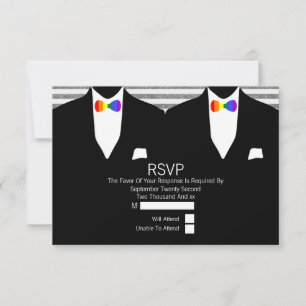 Sr. e Sr. Suit Rainbow Gravatas Gay RSVP