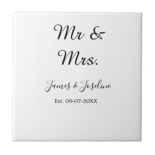 Sr. e Sra. adicione o nome est. Casal de casamento