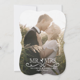 Sr e Sra   anúncio de casamento com foto