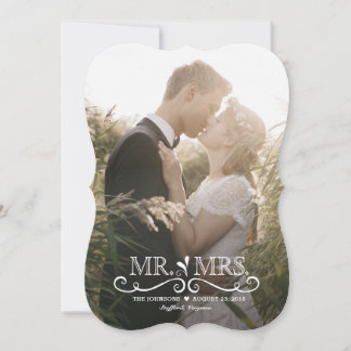 Sr e Sra | anúncio de casamento com foto