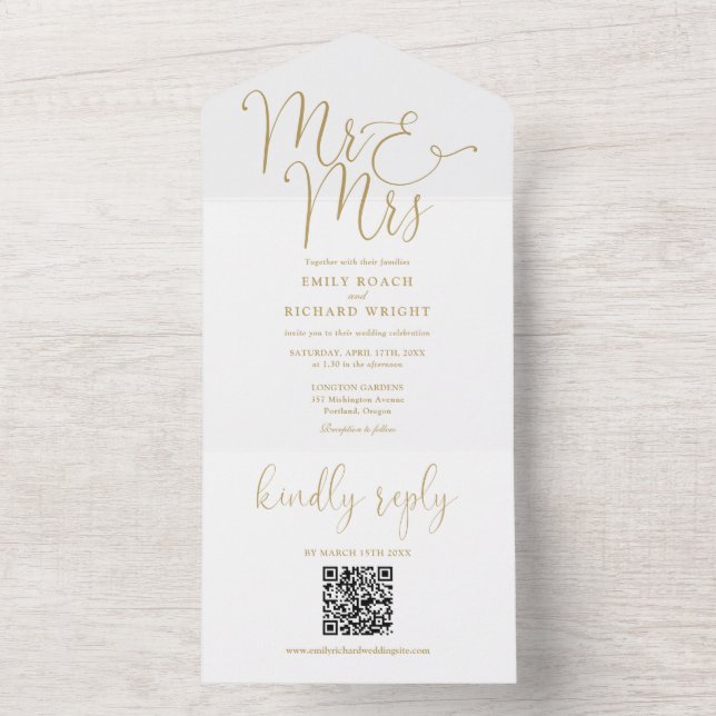Sr e Sra Código QR Bodas de Ouro (Interno)