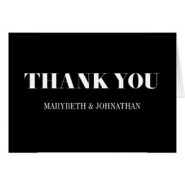 Sr. e Sra. Modern Bold Cartões de agradecimentos d
