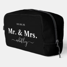 Sr. e Sra. Toiletry Bag para Casal (Preto)