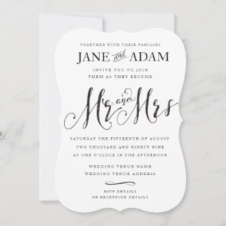 Sr. e Sra. Typografia Convite para Casamento