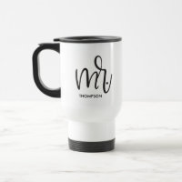 "Sr. Elegância Moderna" Caneca de viagem personali