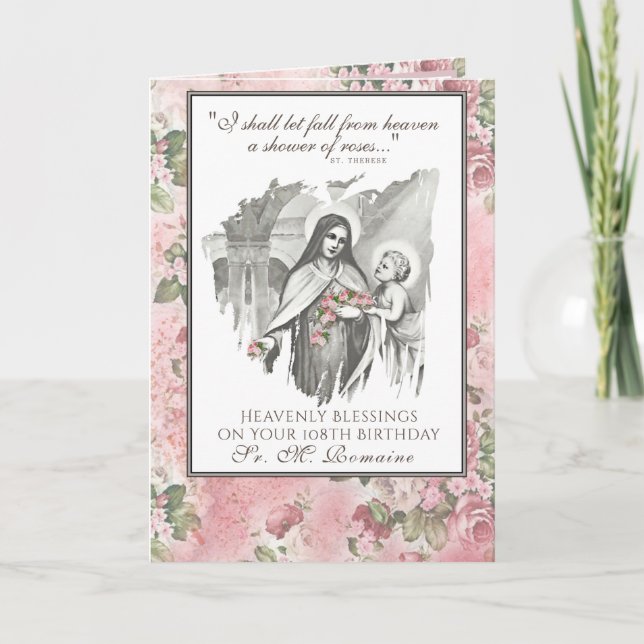 Sr. M. Romaine Birthday 108º Cartão de Aniversário (Frente)