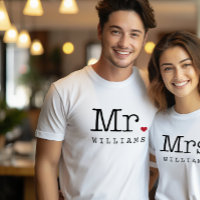 Sr Monograma Coração Último Nome Casamento