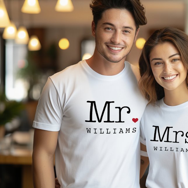 Sr Monograma Coração Último Nome Casamento (Criador carregado)